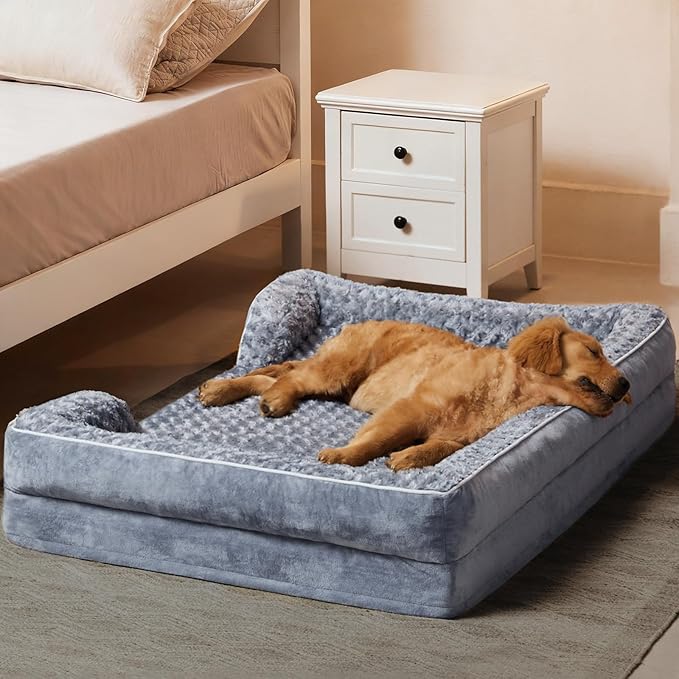 WNPETHOME Orthopedic Washable XXL Dog Bed for Senior Dog Cozy Sleep