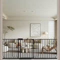 WAOWAO 71.65-85.03" Extra Wide Baby Gate Pressure Mounted 30" Tall Black
