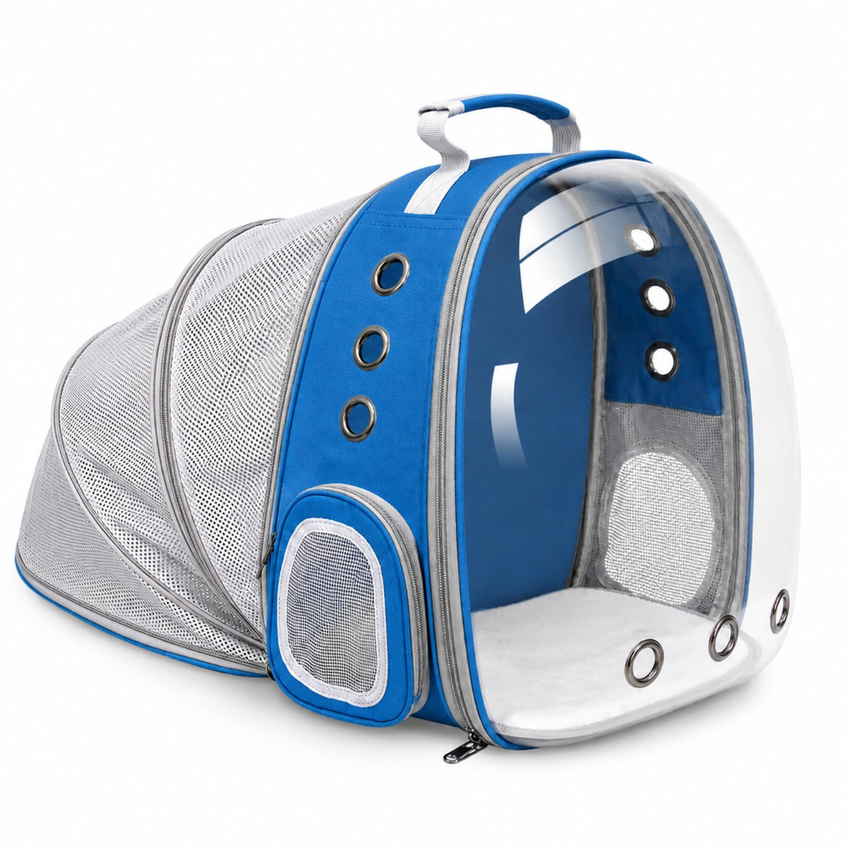 Expandable Cat Carrier Backpack with Bubble Window, Blue