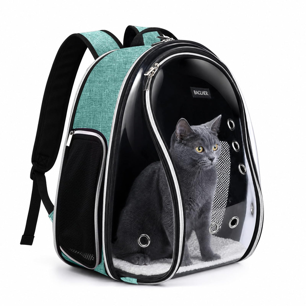 BAGLHER Cat Carrier Backpack Bubble - Fit Up to 18 Lbs - Airline-Approved Dog Backpack Carrier for Small Pets Puppies Dogs Bunny, Space Capsule Dog Carrier Backpack for Travel Outdoor Hiking, Purple