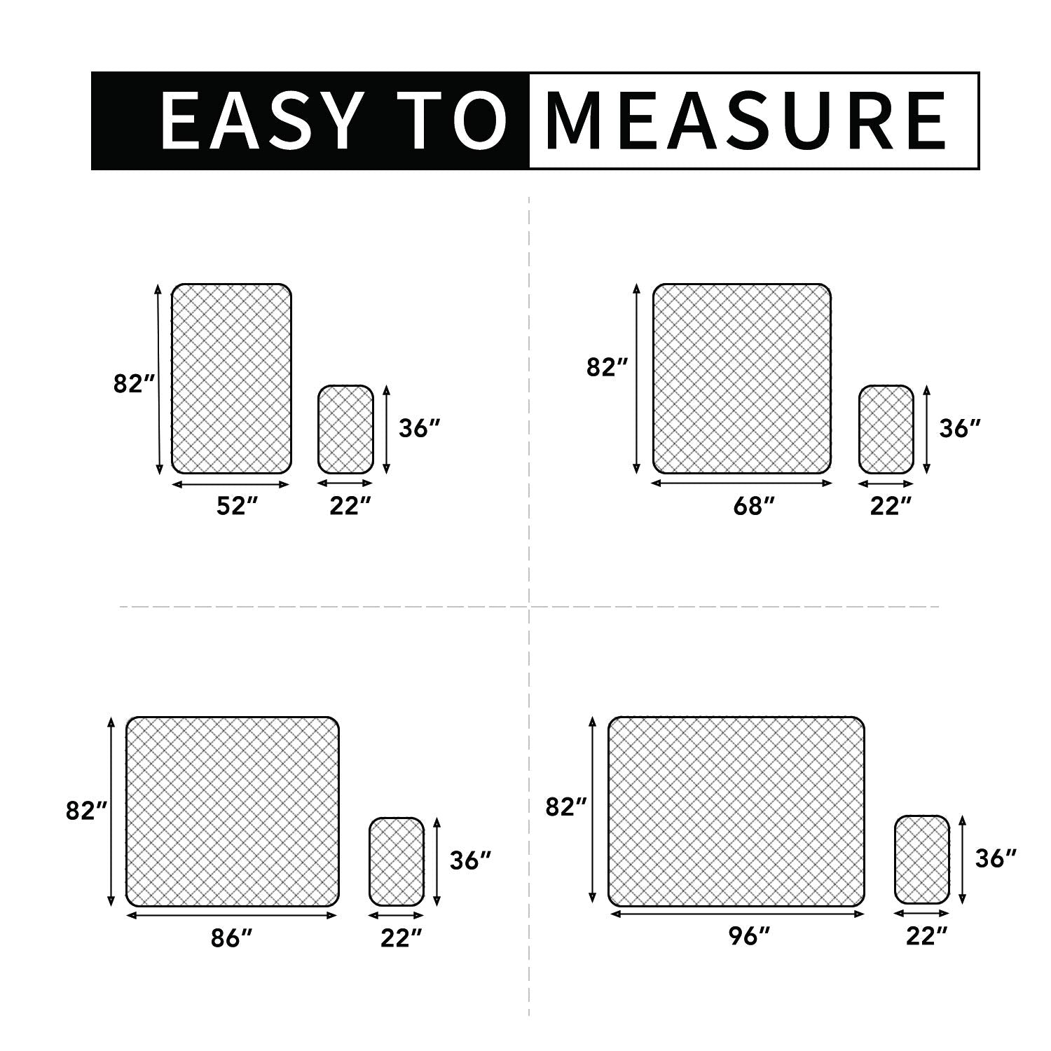 Easy-Going Waterproof Dog Bed Cover, Non-Slip Pet Blanket, 86x82in, Gray