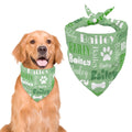 Personalized Dog Bandanas Custom Neckwear Name Button Anti-loosening