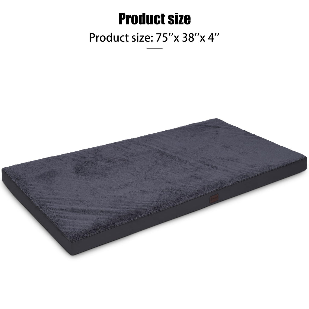 MIHIKK Waterproof Orthopedic Human Dog Bed 75x38 Grey