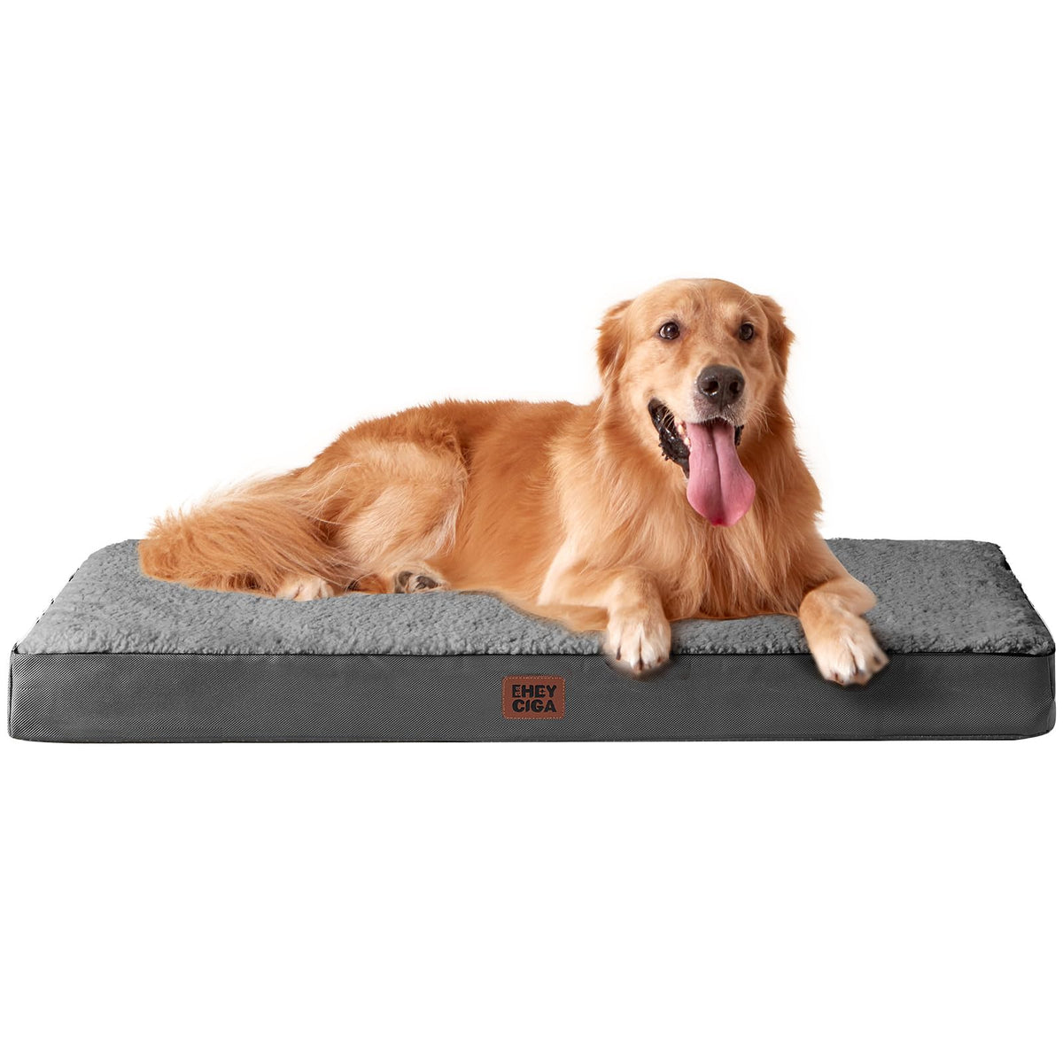 EHEYCIGA Orthopedic Dog Bed Large with Removable Washable Cover, 41IN Beige
