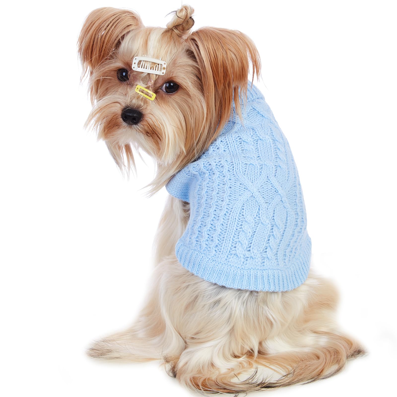 Jnancun Cat Sweater Stretchy,19 Colors,6 Sizes,Snug Winter (Blue, X-Small, Vest)