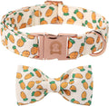 ·MR. CHUBBYFACE· Easter Dog Collar with Bowtie, Cute Carrot Easter Dog Collar with Metal Buckle,Adjustable Soft Pet Collar for Small Medium Large Dogs