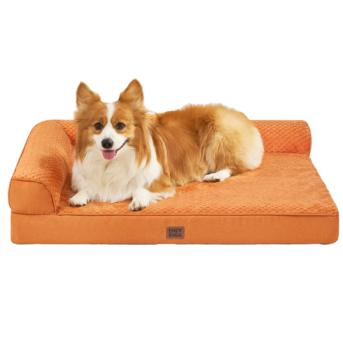 EHEYCIGA Orthopedic Dog Bed Medium Size, Memory Foam Dog Bed, Navy Blue