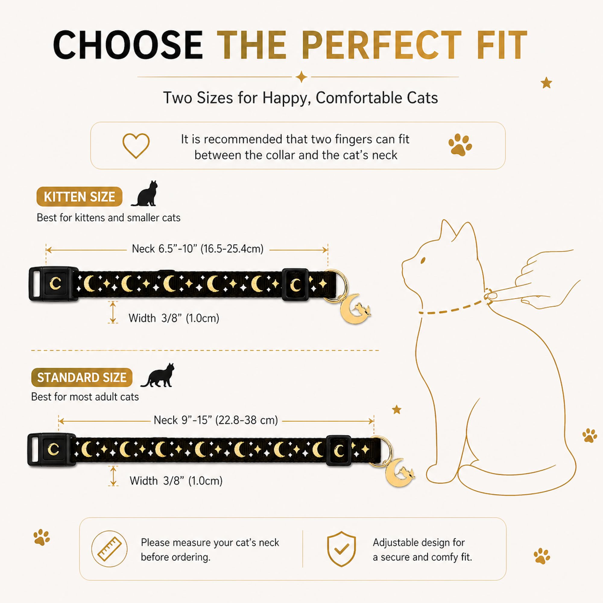 Cat Collar Breakaway with Bell for Kittens & Cats