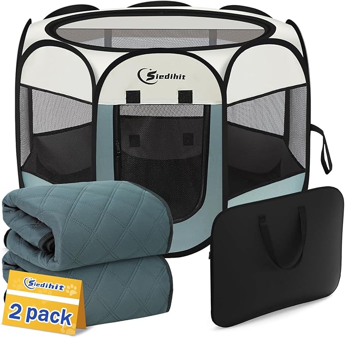 Siedihit Dog Cat Playpen, Dog Crate Tent Cage