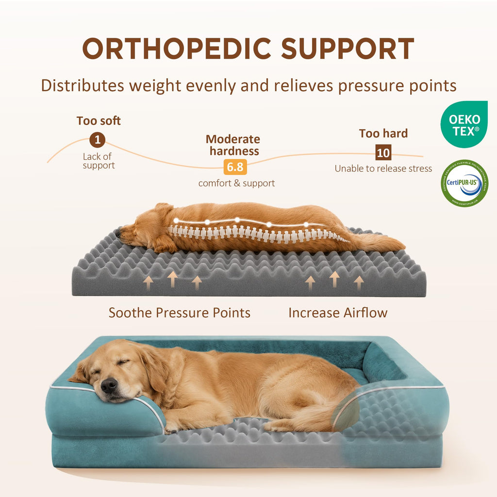 Comfort Expression Waterproof Orthopedic Dog Bed for Medium Size Dog