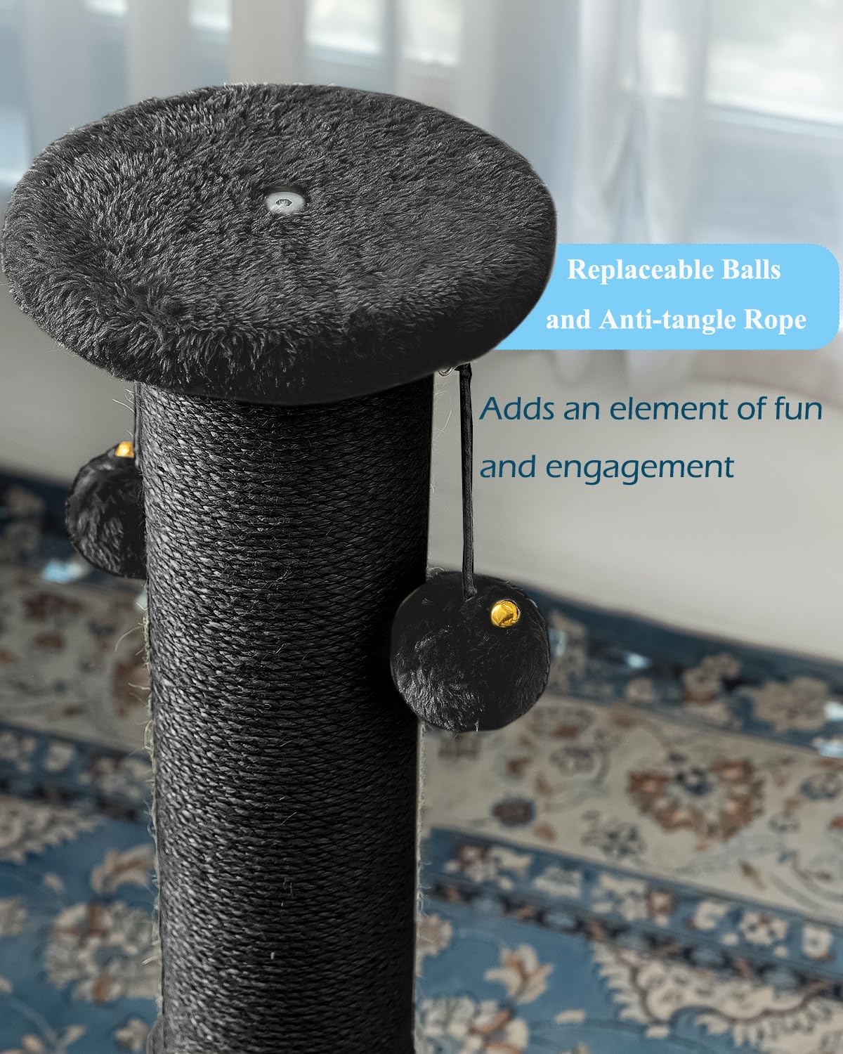 Kilodor 34Inch Tall Cat Scratching Post for Indoor Cats Adults