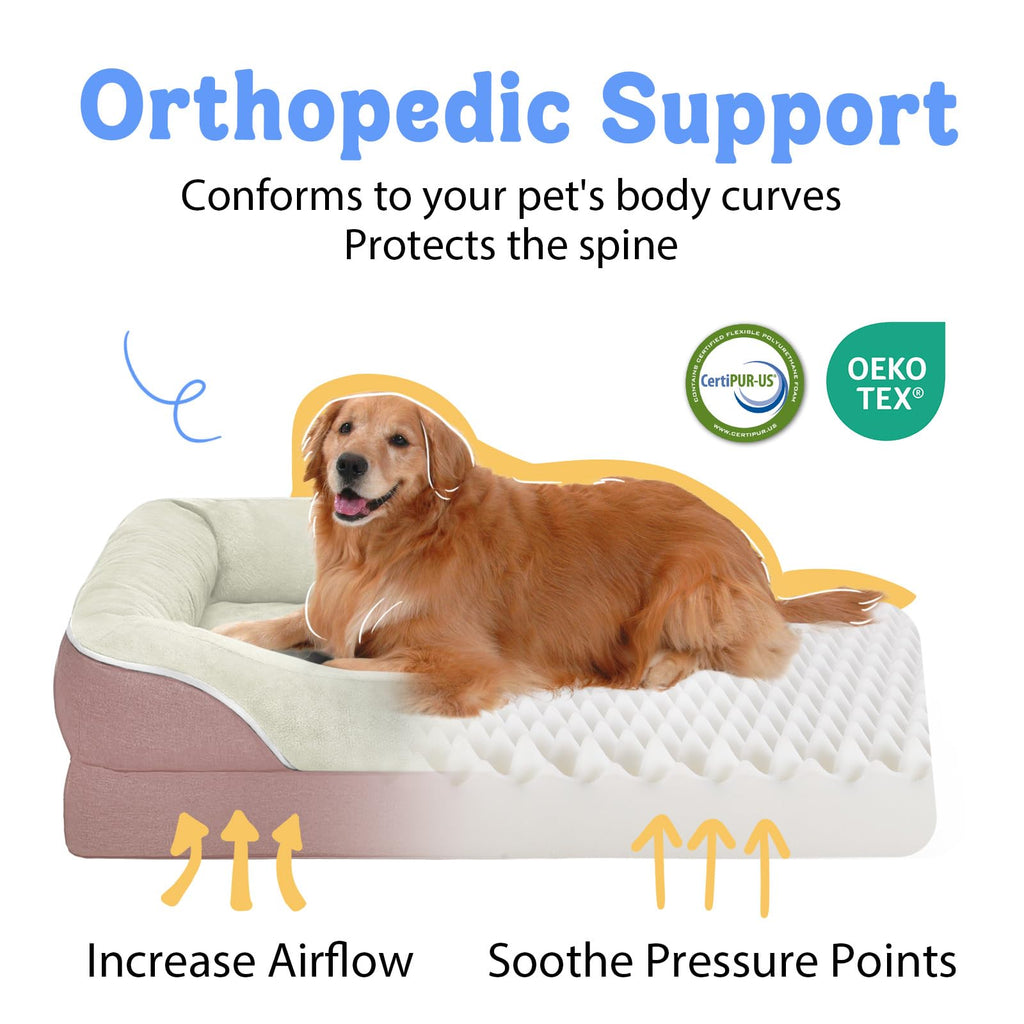 Chez Paw Waterproof Orthopedic XL Dog Bed for Large and Extra Large Dogs