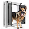 Aluminum Large Dog Door for Medium Large Dogs Up to 110 LBS, Black