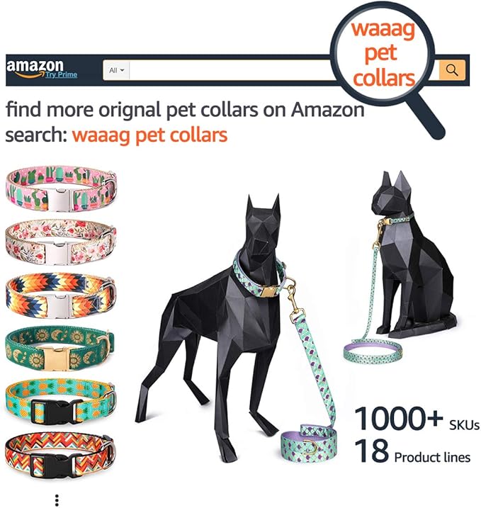 WAAAG Cat Collars, Gold Moons and Stars Cat Collar, Safety Breakaway Cat Collar, Glow in The Dark (Standard 9"-15" Neck, Grey)