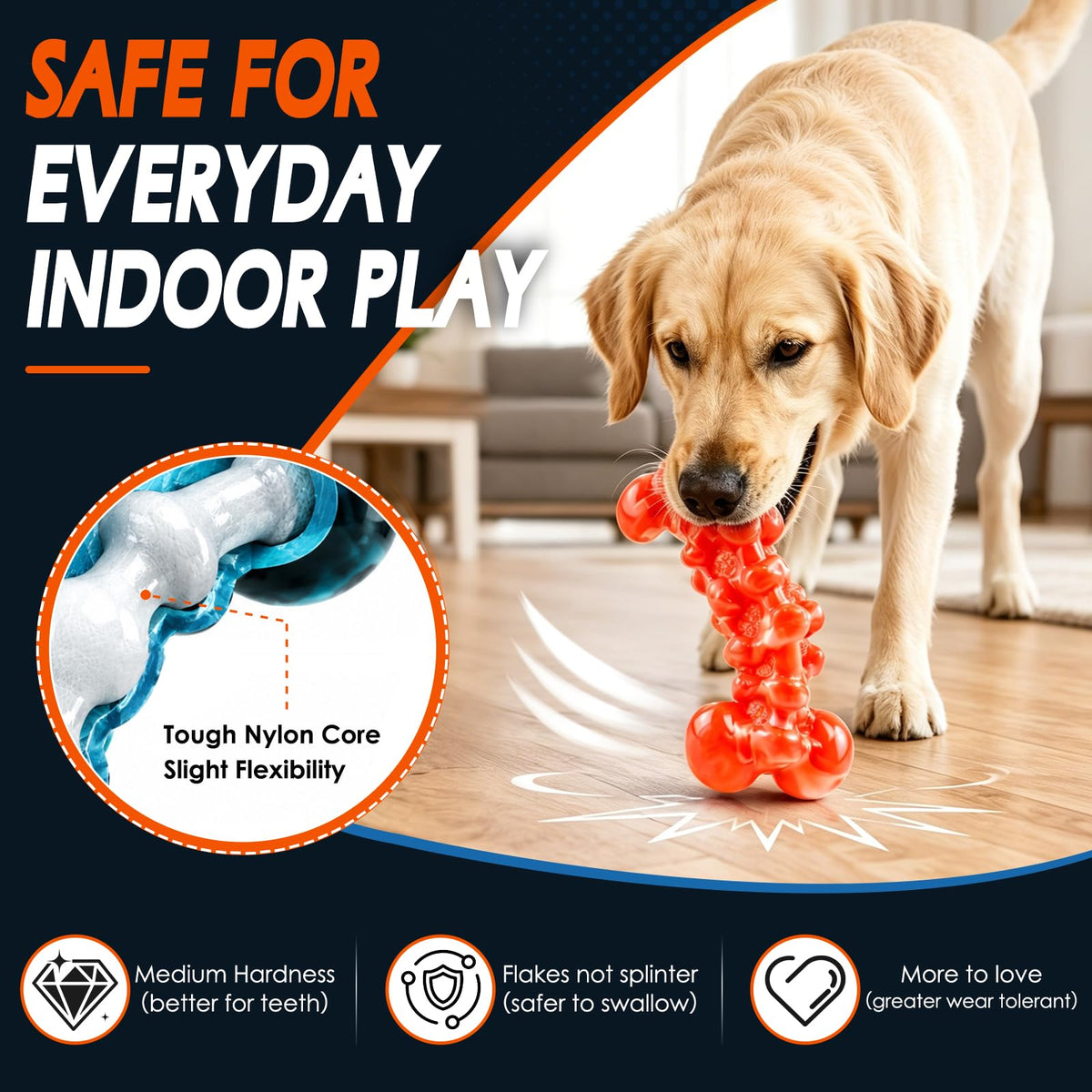 WOWBALA Dog Toys for Aggressive Chewers,Indestructible Dog Chew Toy