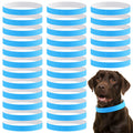 Clysee 500 Count 20inch Adjustable Paper Dog Collars with Tear Resistant Waterproof Whelping Collars Paper Puppy ID Bands Adhesive Pet Identification Tags for Newborn Dog Cat Hospitals(Blue)