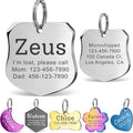 Anavia Personalized Pet ID Tags, Stainless Steel Glossy Laser Engraved Dog Cat Collar Name Tags, Multiple Colors Shapes Sizes (Badge, Regular)