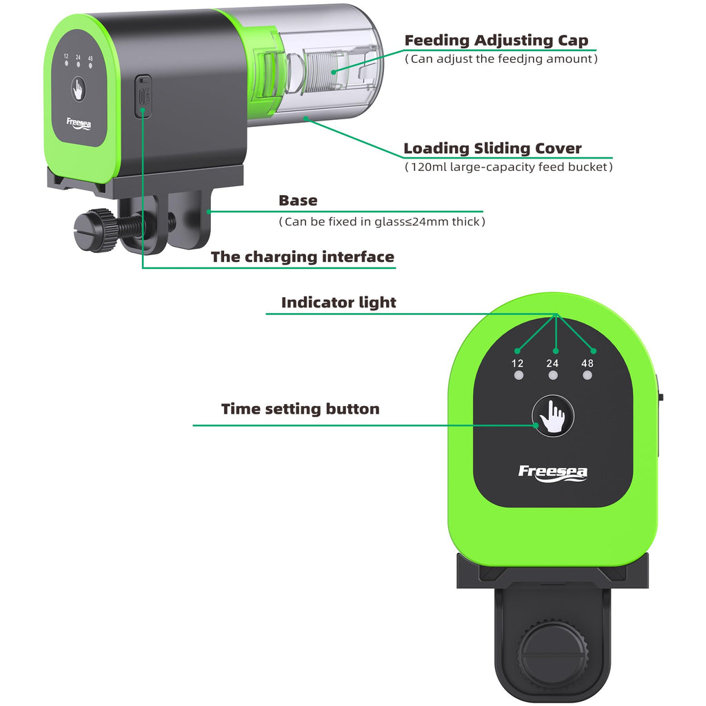 FREESEA Automatic Fish Feeder for Aquarium: Small Vacation Betta Feeder