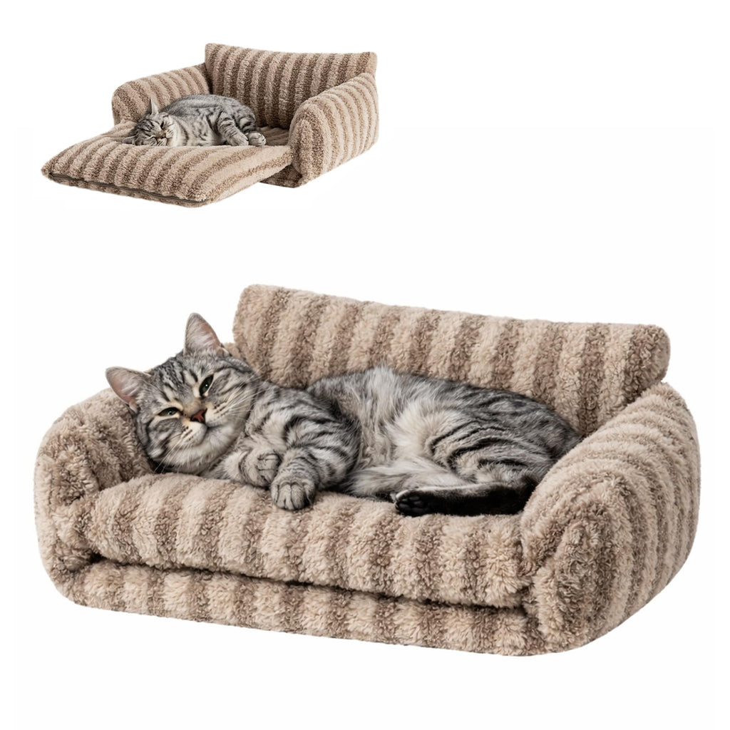 Hollypet Cat Bed Small Dog Orthopedic Couch Beds for Pets up to 13 lbs