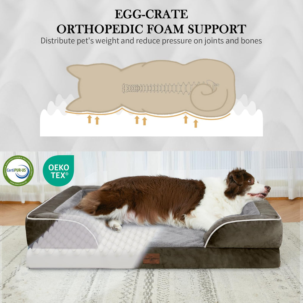Comfort Expression Waterproof Orthopedic Dog Bed for Extra Large Dogs
