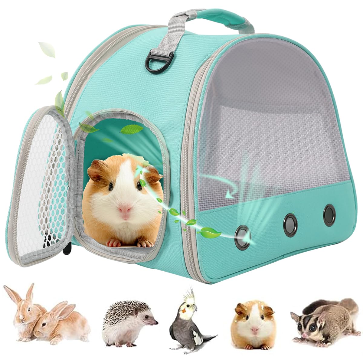 Guinea Pig Carrier, Small Animal Bird Rabbit Turtle Carrier Bag, African Hedgehog Portable Travel Carrier Outdoor Hangbag, Bird Rabbit Guinea Pig Squirrel Carrier