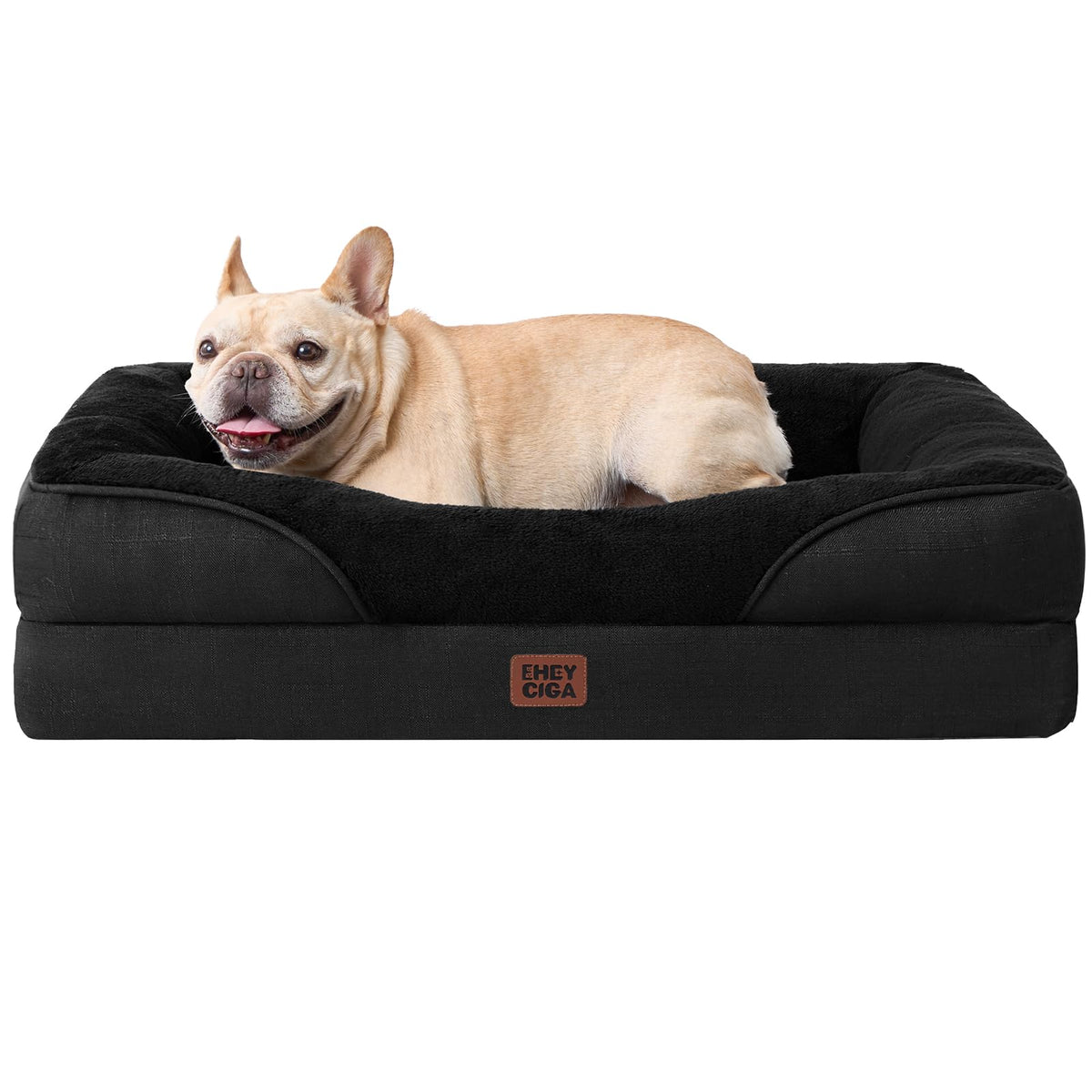 EHEYCIGA Orthopedic XL Dog Bed for Large Dog, Memory Foam Dog Couch, Beige