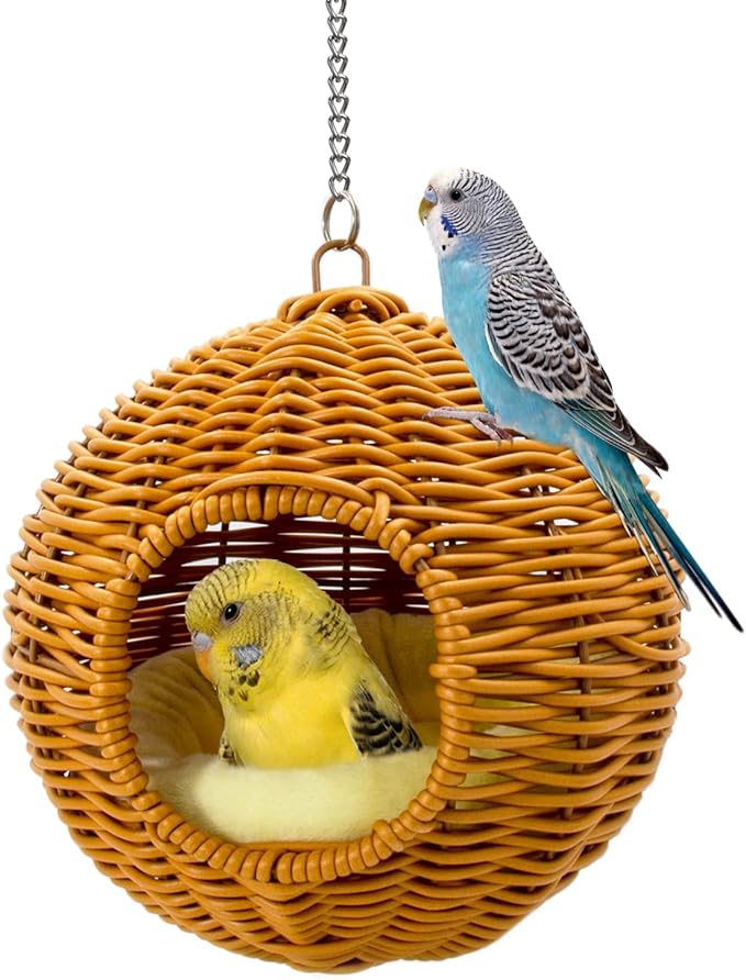 Jevnd Chewproof Steel Frame Bird Nest for Cage, Washable Small Bed Hammock