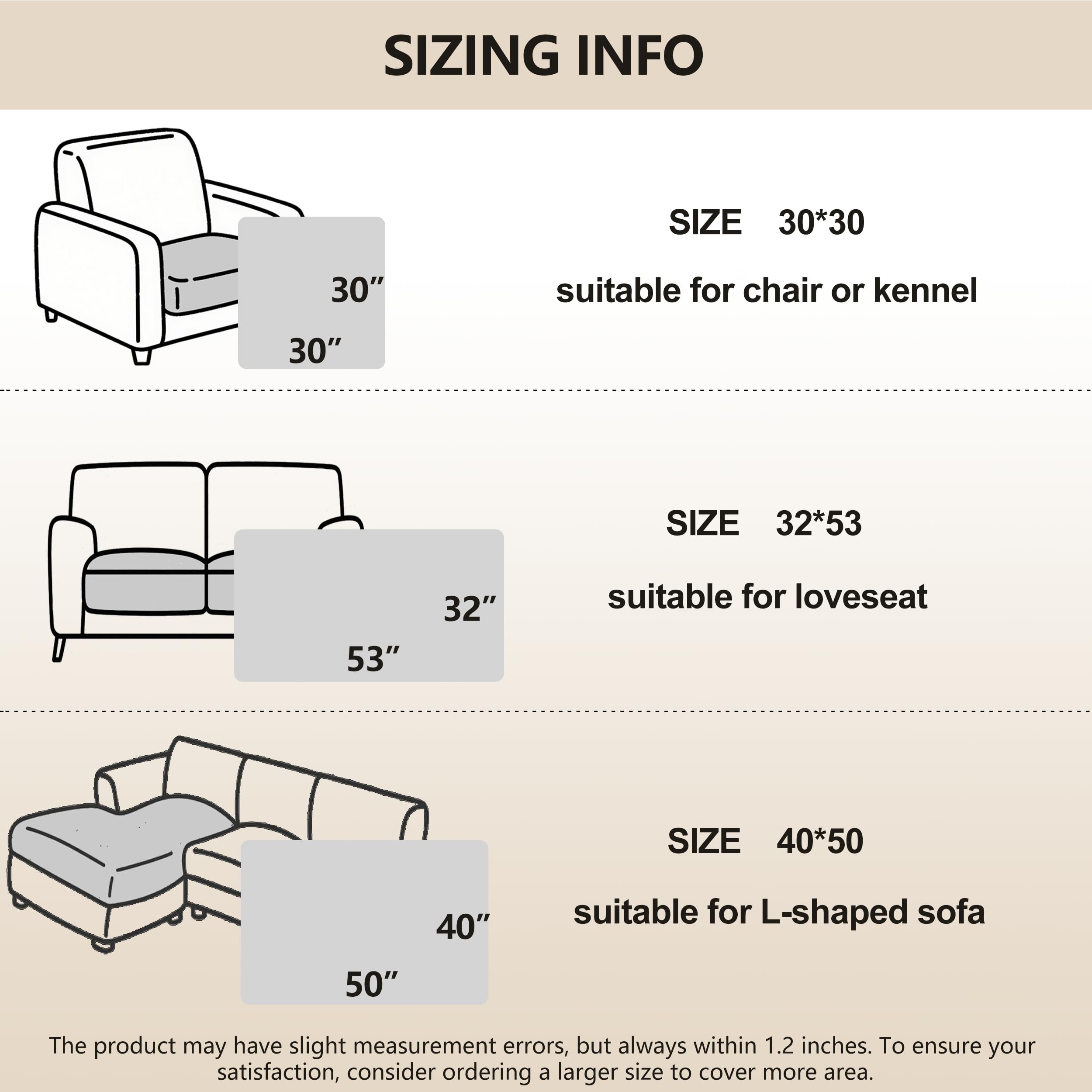 gogobunny 100% Double-Sided Waterproof Dog Bed Cover Pet Blanket Sofa Couch Furniture Protector for Puppy Large Dog Cat, Reversible (40x50 Inch (Pack of 1), Dark Beige/Light Beige)