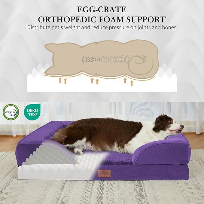 Comfort Expression Waterproof Orthopedic Dog Beds for Extra Large Dog