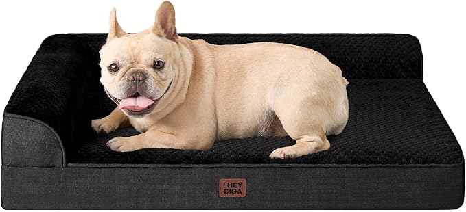 EHEYCIGA XL Dog Bed Memory Foam for Crate, Extra Large Dog Bed Orthopedic with Washable Removable Cover, Waterproof Pet Sofa Couch XLarge Size Dogs, 41x27x6.5