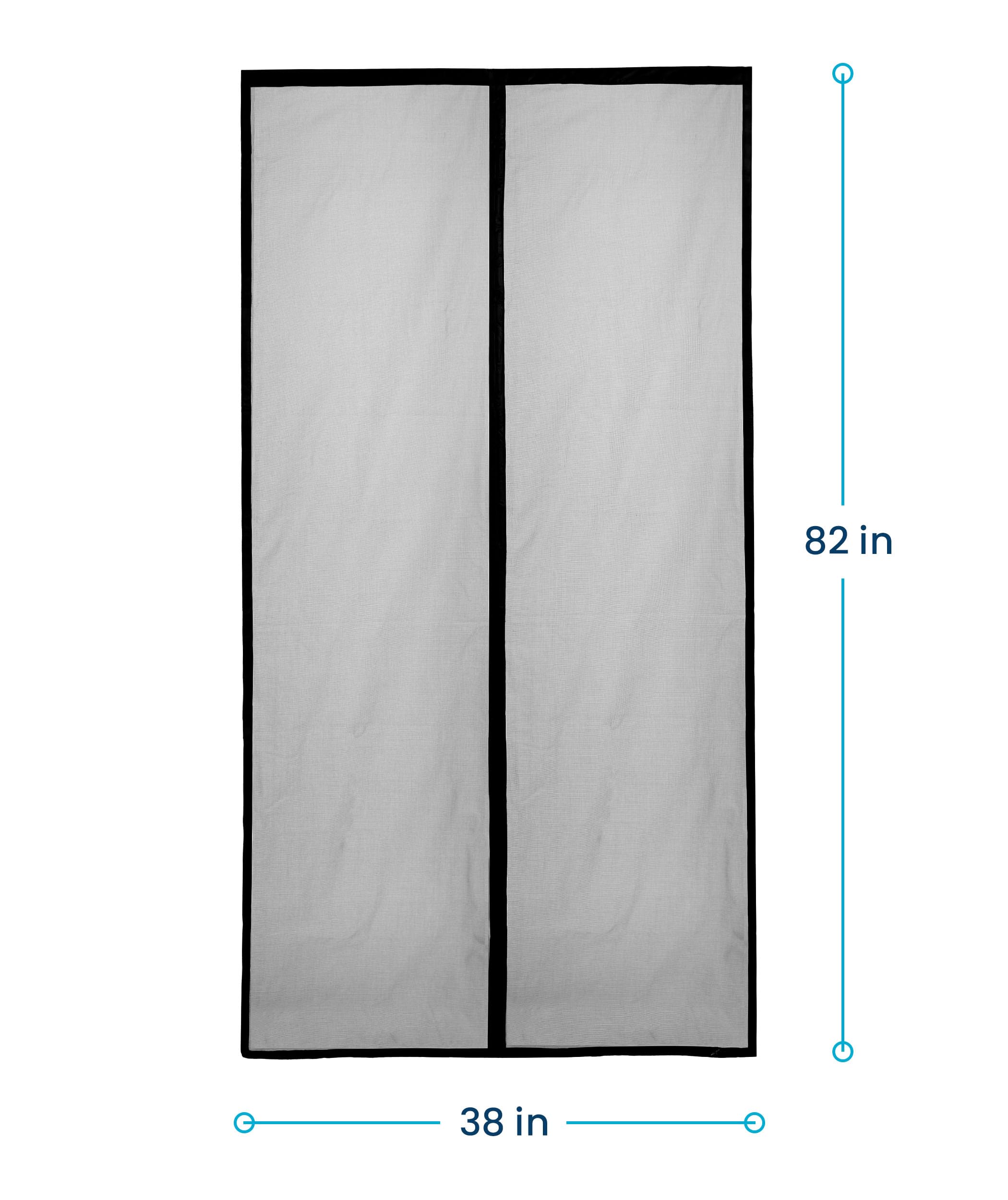 Flux Phenom Magnetic Screen Door - Bugs Out, Breeze in - 9min Install Auto-Sealing Heavy Duty Double Stitched Mesh, 52 Magnets, Hands Free Sliding & Patio Doors Net, Pet & Kid Friendly, 38 x 82 Inch