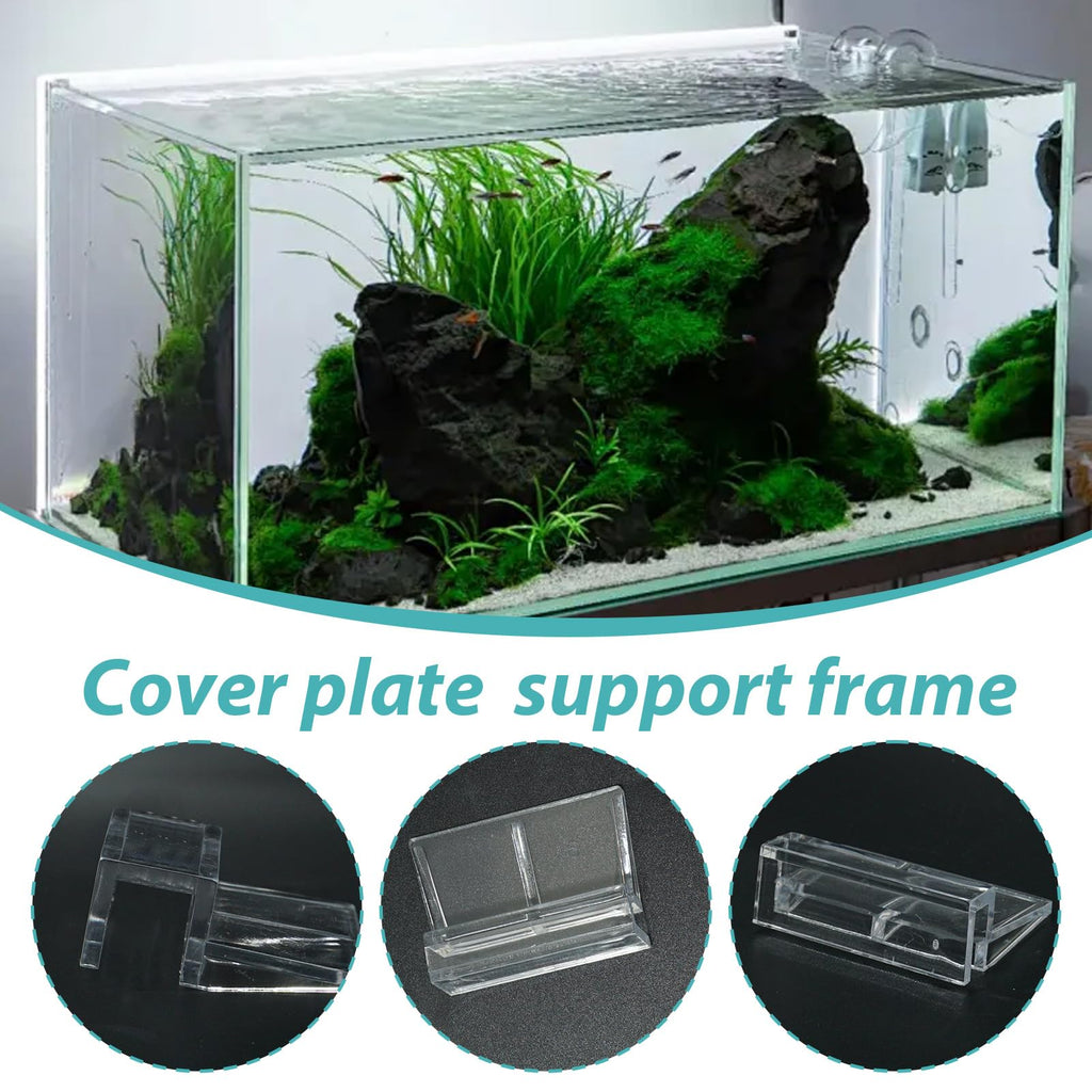 TNJPSEK 15 Pcs Rimless Aquarium Lid Clips for 11-12mm Glass, Clear Acrylic Aquarium Cover Support Clamps for Fish Tank Lid Holder, Plastic Tank Top Clips for Glass Canopy or Piscine Hoods and Covers