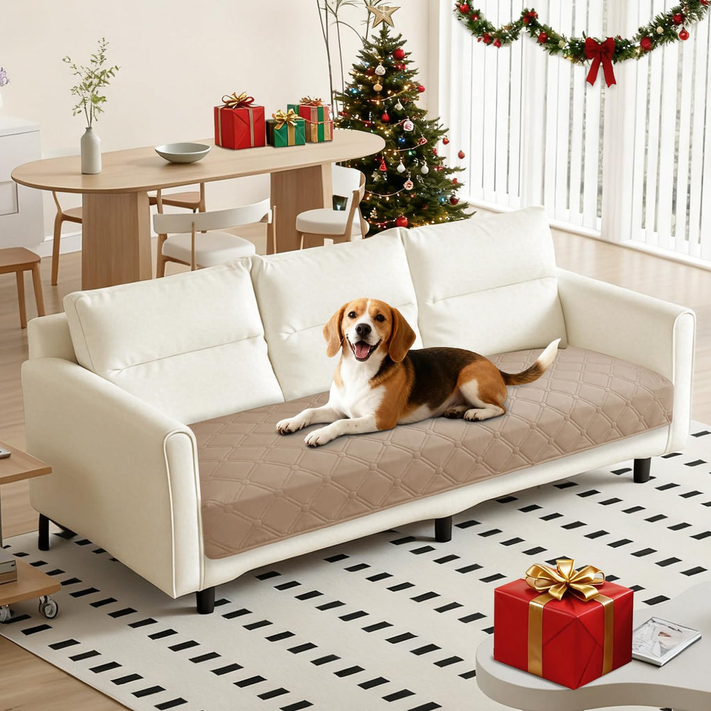 CYCMACO Waterproof Dog Bed Cover Pet Blanket, Soft Couch Cover for Dogs Washable, Non-Slip Dog Blanket Protect Furniture Couch Sofa Car for Puppy Large Dogs Cat (30x70 Inch, Khaki)