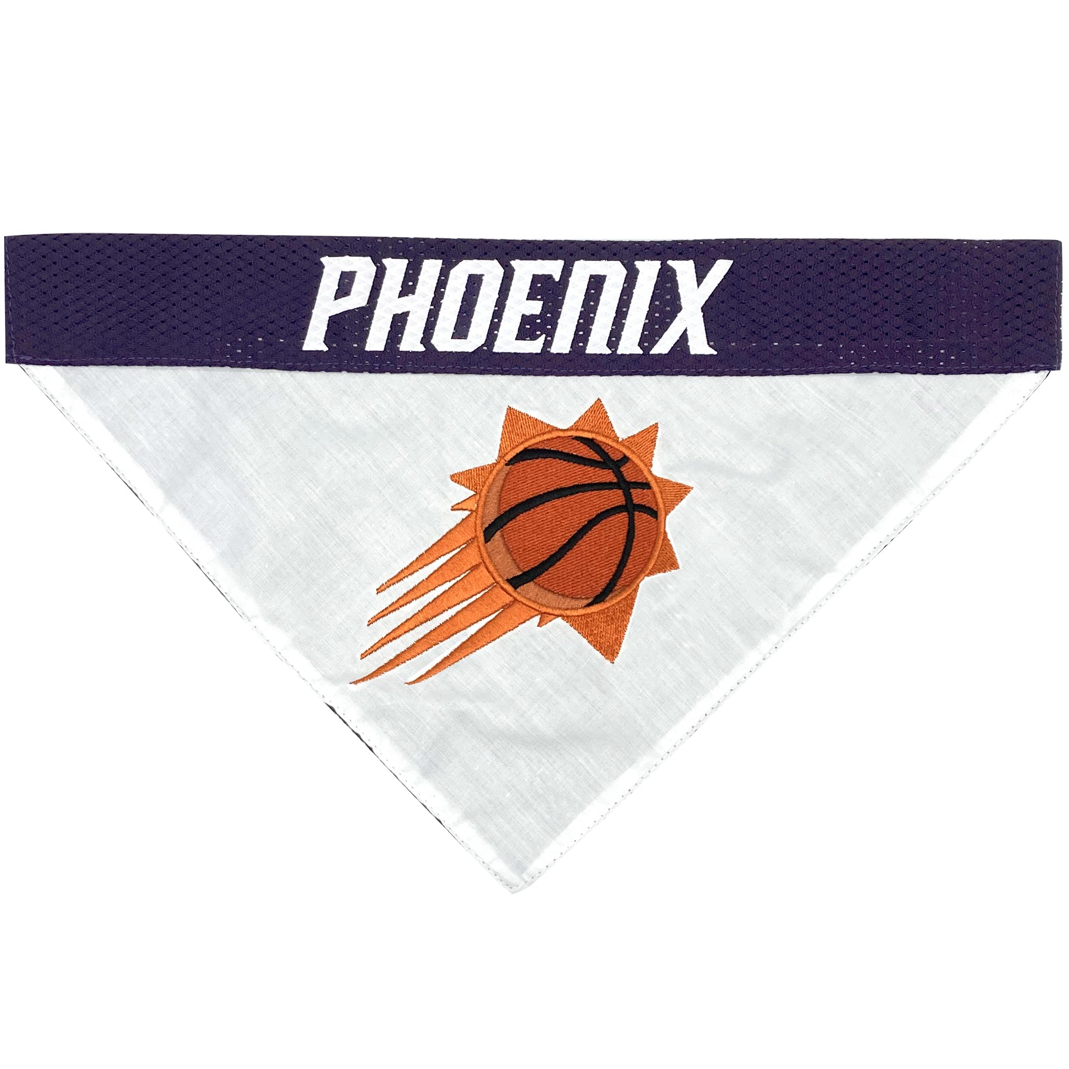Pets First NBA Dog Bandana -Pheonix Suns Reversible Bandana. 2 Sided Home & Away Sports Bandana with a Premium Embroidery Team Logo, Small/Medium