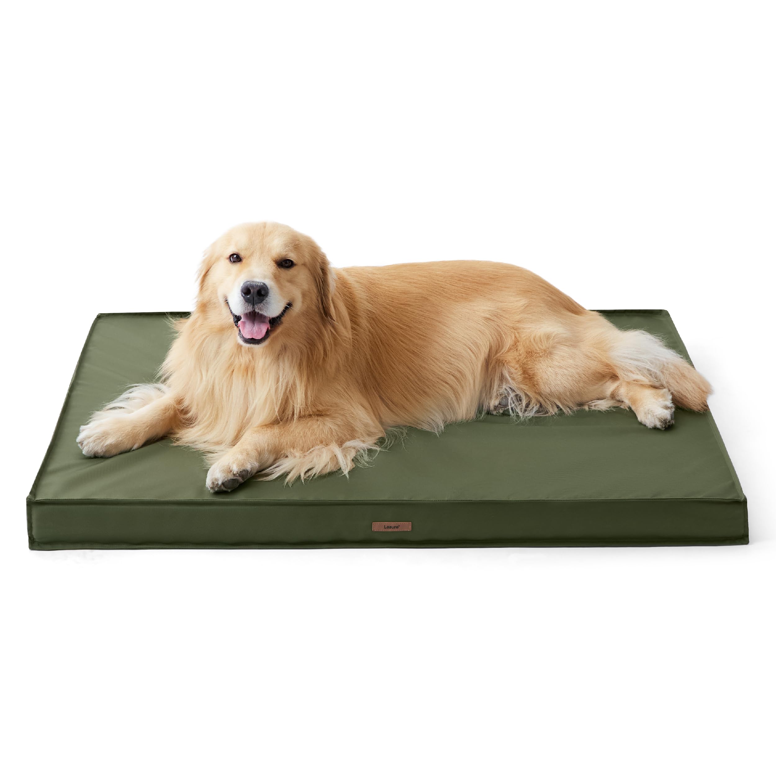 LE SURE Outdoor Waterproof Dog Bed for Extra Large Dogs, XL Orthopedic Egg Crate Foam Pet Bed with Oxford Fabric Surface and Removable Washable Cover, Pet Mat 44''x32''