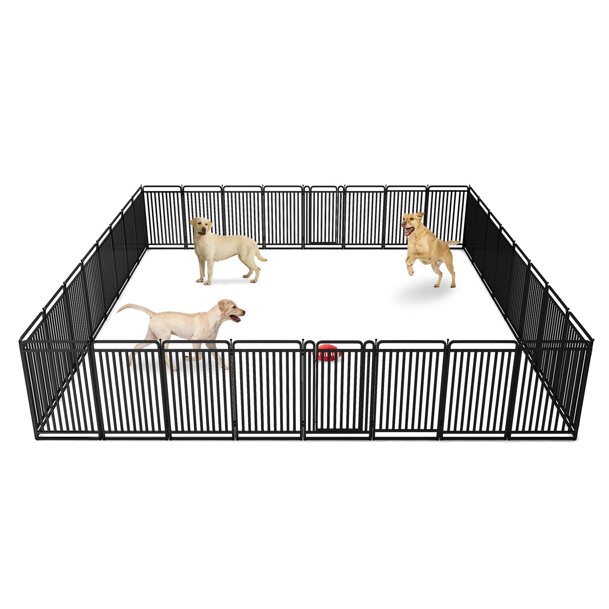 New Thickened Version Dog Playpen, 32 Inch Dog Fences for The Yard, Portable Outdoor Dog Playpen for Large/Medium/Small Dogs, Foldable Metal Dog playpen, with Doors (8 Panels, 32 Inch)