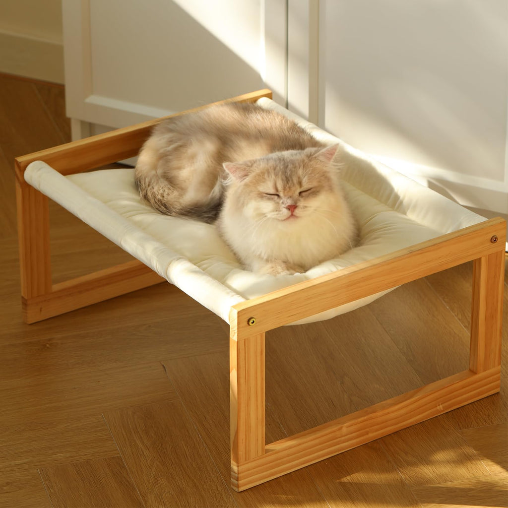 FUKUMARU Large Cat Hammock, Raised Dog Bed for Indoor and Outdoor, Washable