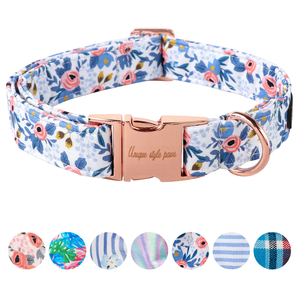Unique Style Paws Metal Buckle Painting Banana Leaves Collar Gift - Durable & Cute for Small, Medium & Large Dogs