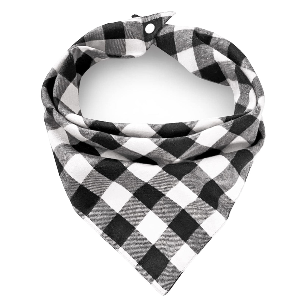 Dog Bandana(Neon Tangerine Buffalo Plaid L)