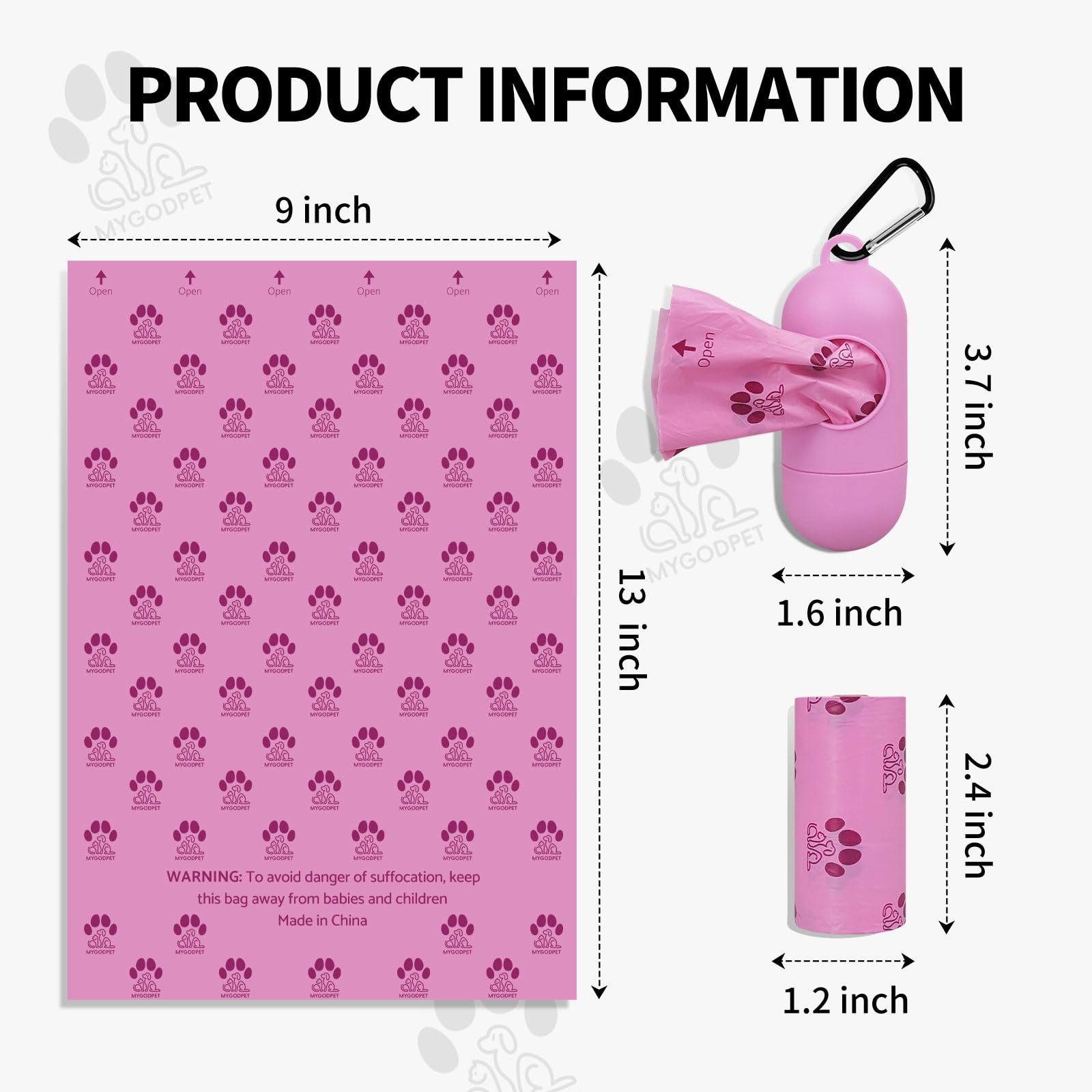 MYGODPET Dog Poop Bags Rolls with Dispenser 150 Count Biodegradable Bags for Dog and Cat Lavender Scented Waste Bag Leak Proof Doggie Poop Bag Doggy Trash Bag Purple