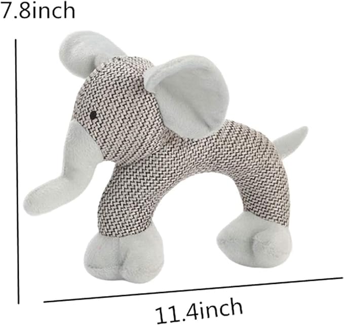 Linen Safari Companions - Linen Dog Toy, Chew-Resistant Natural Linens Squeaky Safari Animal for Small to Medium Dogs, Helps Reduce Destructive Chewing for Indoor Play and Boredom Relief (Dog)