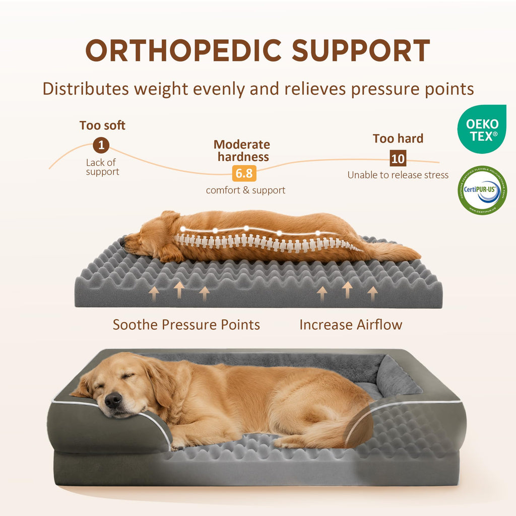 Comfort Expression Waterproof Orthopedic Dog Beds for Extra Large Dog