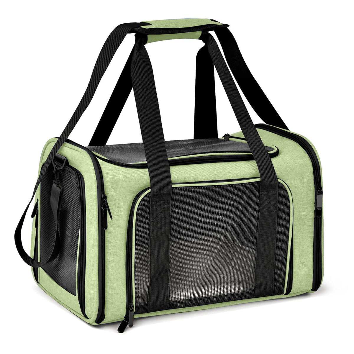 Henkelion Pet Carrier for Small Medium Cats Dogs Puppies up to 15 Lbs, TSA Airline Approved, Soft Sided, Collapsible Travel - Pink