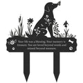 Rngmsi Dog Grave Marker 12 X 14.5 Inches Pet Memorial Garden Black Silhouette
