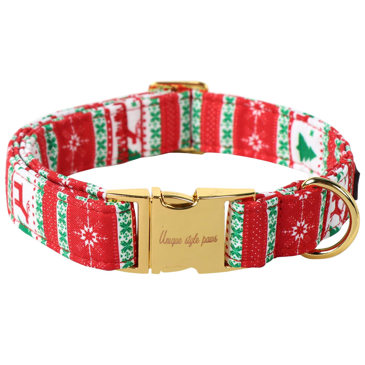 Unique style paws Dog Collar Metal Buckle Blue Striped Flower Collar Gift Durable Cute Collar for Small Medium Large Boys Girls Dogs