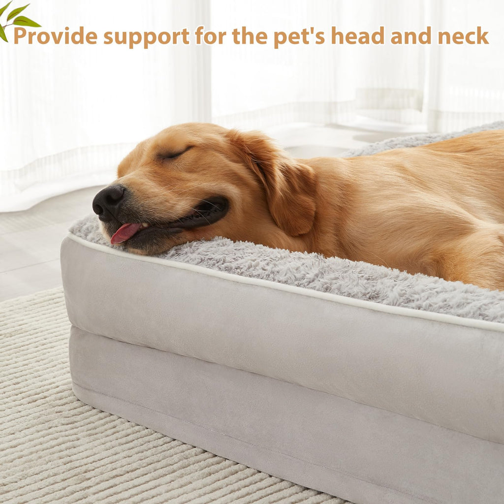 BFPETHOME Orthopedic Washable Dog Bed, Sleeping Couch for Large Senior Dogs
