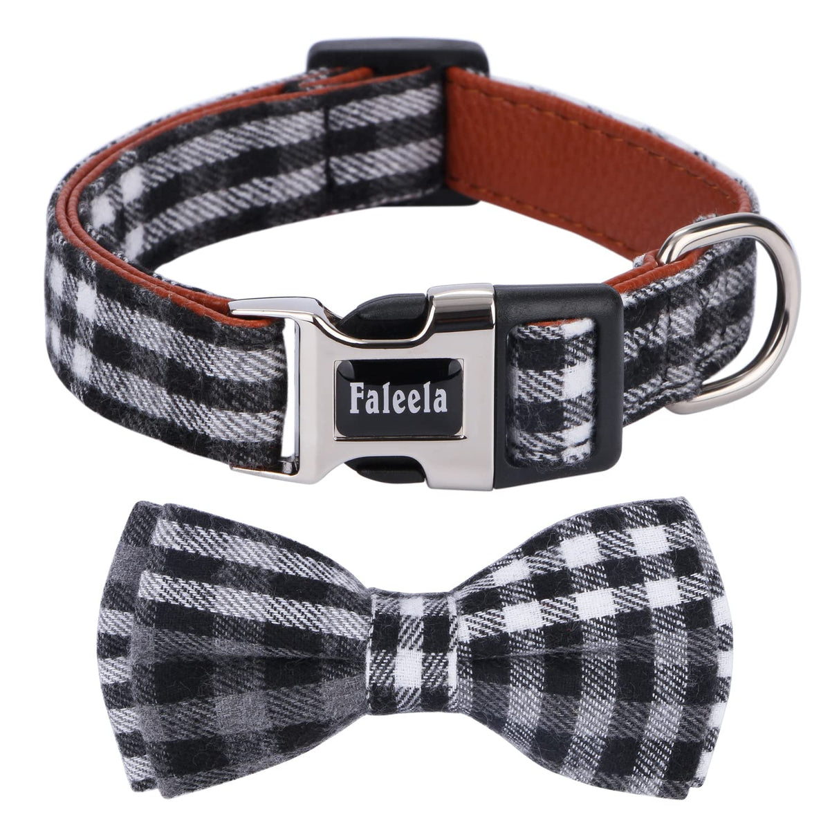 Faleela Cute Soft Girl Christmas Dog Collar with Bow, Bowtie Dog Collar for Boy,Detachable Adjustable Collar for Small Medium Large Pet