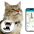 LFNOONE GPS Pet Tracker with Apple Find My Network, Android Compatibility, Real-Time Location Tracking, Water-Resistant (DINGWEIQI02)