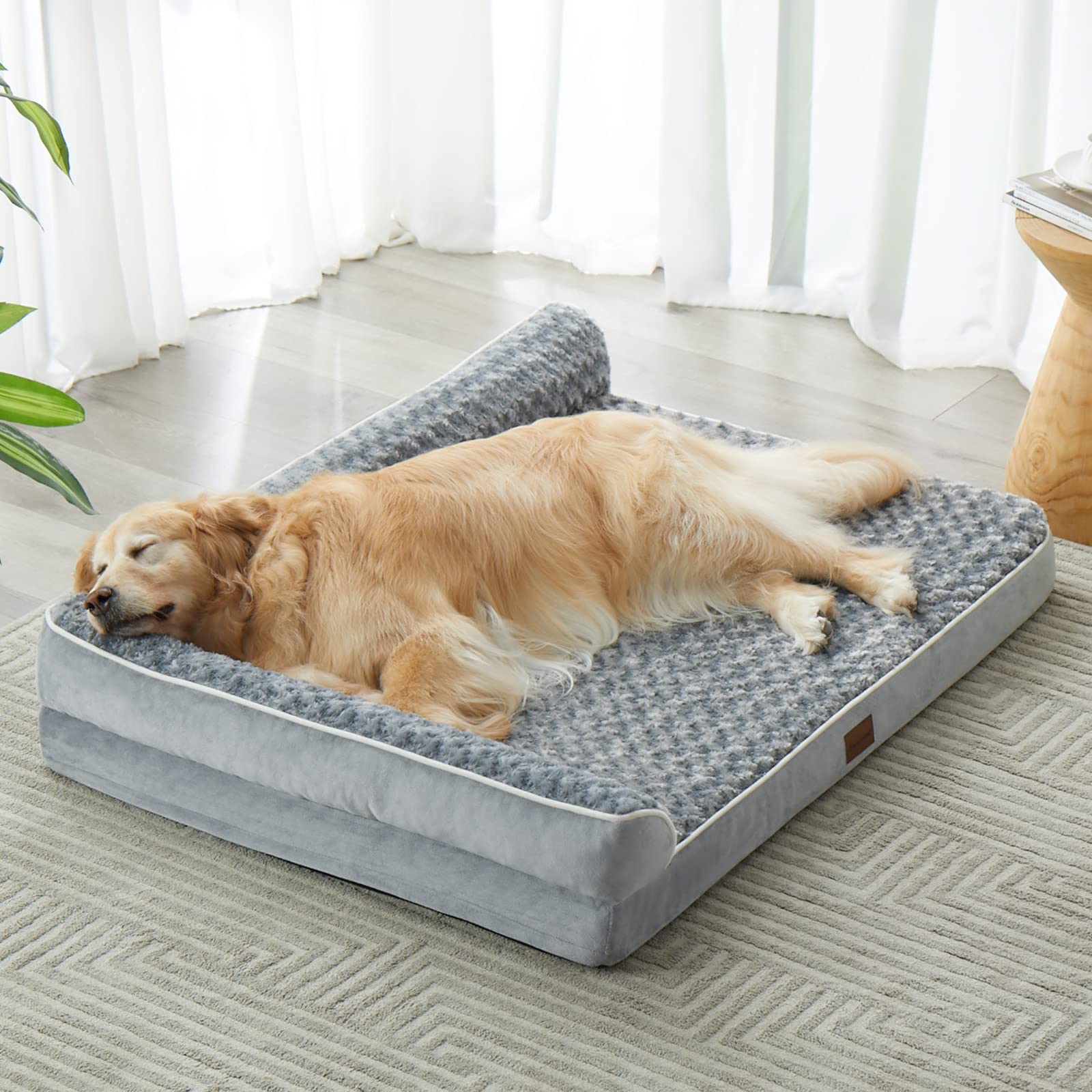 BFPETHOME Orthopedic Washable Dog Bed, Sleeping Couch for Large Senior Dogs