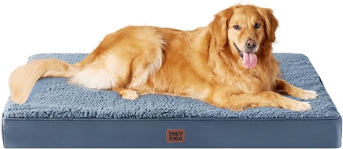 EHEYCIGA Orthopedic Dog Bed Extra Large with Removable Washable Cover, 41IN — 47*29*3.5 inches